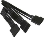 Nzxt 0.2m,  (Rozgałęźnik Molex na 3x SATA 20cm - opływowy czarny ( CB-43SATA ))