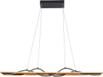 Italux Lampa wisząca Italux Italux Conato PND-23848-30W-BK-GD lampa wisząca zwis 2x35W LED 3000K drewno/czarna