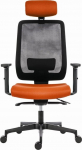 Powerton Krzesło biurowe Powerton Powerton Ergonomiczny fotel biurowy Lucie, Pomarańczowy