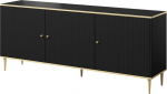 Cama Meble GLAMOUR chest 180x40x75.5 cm black matt + gold