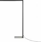 Beliani Lampa podłogowa Beliani Lampa podłogowa LED metalowa czarna MENSA