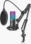 Fifine Mikrofon Fifine Fifine Technology FIFINE T669 PRO3 RGB Kondensatorinio Mikrofono Komplektas