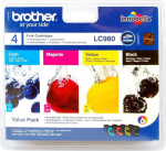 Brother Tusz Brother Zestaw tuszy CMYK LC-980VALBP
