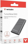 Verbatim Dysk SSD zewnętrzny Verbatim TurboMetal 2TB USB4 Type-C szary
