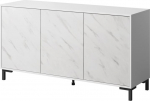 Cama Meble MARMO 3D chest of drawers 150x45x80.5 cm white matt/marble white