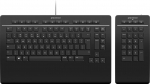 3Dconnexion Klaviatūra Pro with Numpad - Full-size (100%) - USB + RF belaidė + Bluetooth - Scissor key switch - QWERTY - Juodas