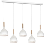 Luminex Lampa wisząca Luminex Lampa Wisząca Noak Wood Biała 5-Punktowa Luminex
