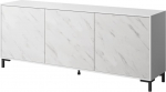 Cama Meble MARMO 3D chest of drawers 200x45x80,5 cm white matt/marble white