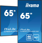 Iiyama LH6541UHS-B1AG infoekraan 163,8 cm (64.5") LCD 500 cd/m&sup2; 4K Ultra HD Must 24/7