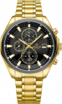 Giewont Zegarek Giewont Zegarek Męski Chronograph Sapphire Złoto Czarny GW7290-B4