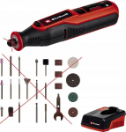 Einhell cordless grinding and engraving tool TE-MT 7.2 Li, straight grinder (red/black, Li-Ion battery 1.5Ah)