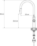 Quadron Bateria kuchenna Quadron Jennifer Q Line Slim SteelQ stojąca złota (84818011)