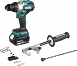 Makita cordless impact drill DHP492RTJ, 18V blue/black, 2x Li-ion batteries 5.0Ah, MAKPAC size 2