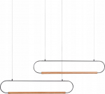 Beliani Lampa wisząca Beliani Lampa wisząca LOGONE Metal Czarny