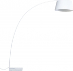 Beliani Lampa podłogowa Beliani Lampa podłogowa metalowa biała BENUE