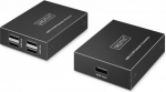 Digitus Category 6 UTP USB 2.0 Extender up to 150m, 4&times; USB-A up to 480 Mbps, 1&times; RJ45 (Gigabit Ethernet) - Kit (Receiver/Transmitter)