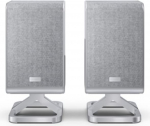 Sharp HT-SPR52021(SL) Q Soundbar 2.0.2 Wireless Rear Surround Speakers, Silver |