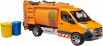 Bruder MB Sprinter municipal garbage truck, model vehicle