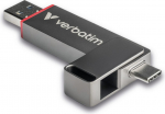 Verbatim Dual QuickStick pamięć USB 1 TB USB Type-A / USB Type-C 3.2 Gen 1 (3.1 Gen 1) Szary