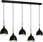 Luminex Lampa wisząca Luminex Lampa Wisząca Noak Wood 1877 Czarna 5-Punktowa Luminex