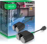 Nous Inteligentna gniazdko ZigBee podw&oacute;jne 230Vac 16A hermetyczne IP44 z pomiarem energii TUYA / Smart Life