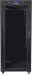 Lanberg Installation cabinet rack 19 27U 600x800 black, glass door lcd (flat pack)