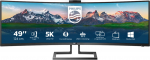 Philips P Line 499P9H/00 PC lamekuvar 124 cm (48.8") 5120 x 1440 pikslit UltraWide Dual Quad HD LCD Must
