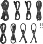 Cablemod C-Series Pro ModMesh Kabelset, 2x 12V-2x6-Kabel, StealthSense, fr Corsair Type 5 RMx Shift PSUs - carbon, 65cm