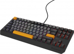 Genesis Thor 230 TKL klaviatuur M&auml;ngimine USB + RF Wireless + Bluetooth QWERTY Must, Hall, Oranž