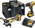 Dewalt DCK2026P2T-QW Combo set DCD805 + DCG405, 18 V XR 2&times;5.0 Ah black, yellow