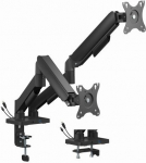 Gembird BIURKOWE RAMIĘ NA DWA MONITORY Z PORTAMI USB (REGULOWANE), OD 17'' DO 32'', OBCIĄŻENIE DO 9 KG