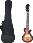 Vidaxl Gitara elektryczna z pokrowcem, brązowo-częściowyarna, 3/4, 30''