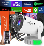 Zenwire Projektor Zenwire Przenośny Mini Projektor Android Wifi Rzutnik Full HD Bluetooth z Baterią Zenwire K400