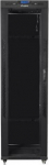 Lanberg Installation cabinet rack 19 42u 600x600 black, black glass door lcd (Flat pack)