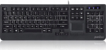 Perixx Klawiatura przewodowa Perixx PERIBOARD-313 podświetlana, touchpad, 2x hub USB, czarna