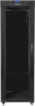 Lanberg Installation cabinet rack 19 37u 600x800 black, black glass door lcd (Flat pack)