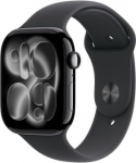 Apple Watch Series 11 (2025) GPS 46mm Jet Black Alu Case, Black Sport Band S/M EU MEUW4