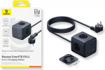 Baseus EnerFill FA11 67W kostka USB-A + USB-C + 3 x gniazdo EU 1,5m - czarna