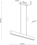 Tk Lighting Lampa wisząca TK Lighting Lampa wisząca LED 36W TEO 6615
