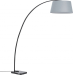 Beliani Lampa podłogowa Beliani Lampa podłogowa metalowa szara BENUE