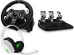 Logitech G920 Wheel + Astro A10 Xbox Headset White