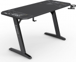 Sense7 Biurko SENSE7 Nomad Cybernetic Czarne 140 cmx60 cm 140x60 cm