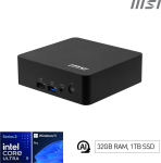 MSI Cubi NUC AI+ 3MG-002EU Copilot+ PC Intel Core Ultra 9 386H 32 GB DDR5-SDRAM 1 TB SSD Windows 11 Pro Mini PC Must