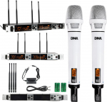 DNA PSV 2 mikrofon bezprzewodowy 2x nadajnik doręczny system nagłośnienia UHF 518-542 MHz