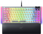 Razer Hot-swappable Mechanical Gaming Keyboard | BlackWidow V4 75% | Gaming Keyboard | Wired | US | Phantom White Edition | USB Type-C | Razer Mechanical Switches (Tactile)