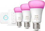 Philips Hue White and colour ambience Stardikomplekt: 3 E27 nutikat pirni (1100) + h&auml;mardusl&uuml;liti