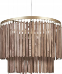 Beliani Lampa wisząca Beliani Lampa wisząca drewno mango ciemna KAVERI