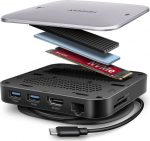 Axagon HMC-UFO USB hub 9in1 10Gbps HDMI M.2 NVMe LA