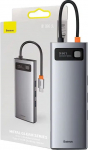 Baseus Hub 9in1 Baseus Metal Gleam Series, USB-C to 3x USB 3.0 + HDMI + USB-C PD + Ethernet RJ45 + microSD/SD + VGA