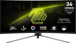 MSI MAG 345CQR PC lamekuvar 86,4 cm (34") 3440 x 1440 pikslit UltraWide Dual Quad HD Must